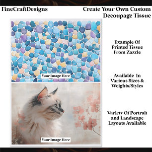 Create Your Own Custom 2 Photo Landscape Decoupage Tissue Paper