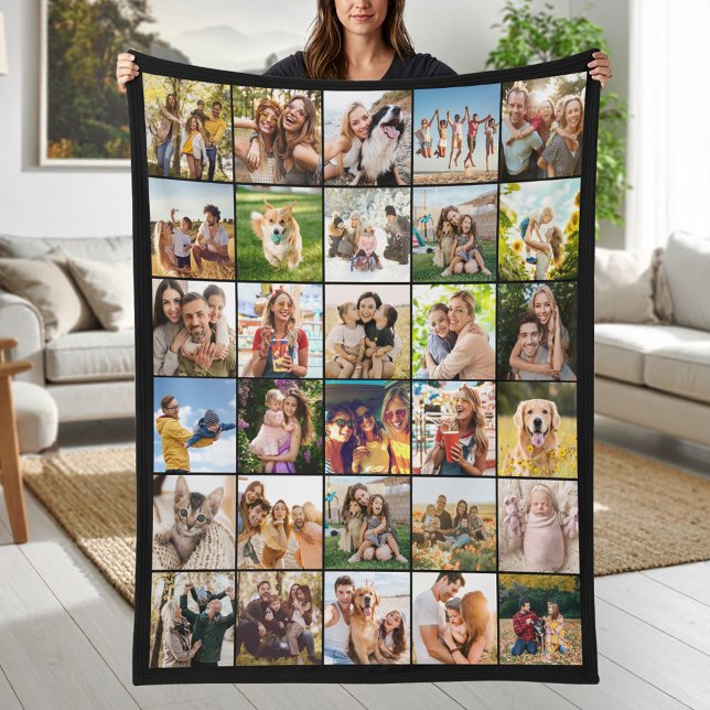 Create Your Own Custom 30 Photo Collage Fleece Blanket (Creator Uploaded)