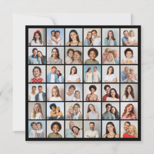 Create Your Own Custom 36 Photo Collage Card