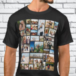 Create Your Own Custom 36 Photo Collage T-Shirt<br><div class="desc">Make your own photo t-shirt featuring 36 of your cherished memories in a modern grid style photo collage. Simply add your pictures for custom photo home decor or a unique personalised gift for family and friends.</div>