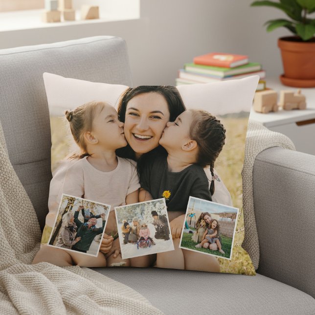 Create Your Own Custom 4 Photo Collage Cushion (Creator Uploaded)
