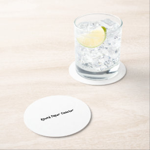 Create your own custom 4" x 4" Round Paper Coaster
