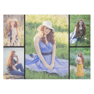 Create Your Own Custom 5 Photo Collage Tablecloth