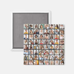 Create Your Own Custom 64 Photo Collage Magnet