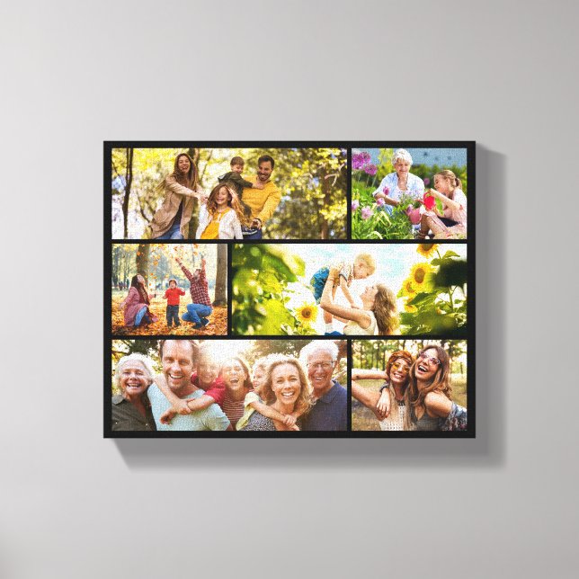 Create Your Own Custom 6 Photo Collage Canvas Print (Front)