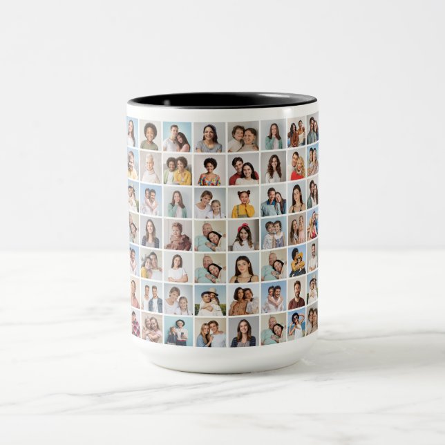 Create Your Own Custom 70 Photo Collage Mug (Center)