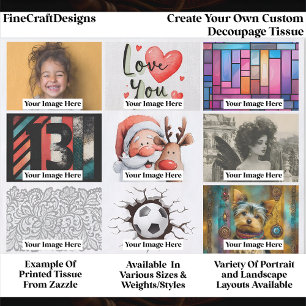 Create Your Own Custom 9 Photo Landscape Decoupage Tissue Paper