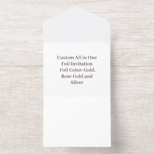 Create Your Own Custom All in One Foil Invitation
