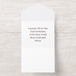 Create Your Own Custom All in One Foil Invitation