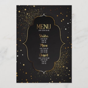 Create Your Own Custom Art Deco Framed Stars Menu