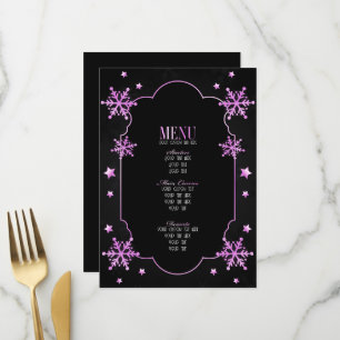 Create Your Own Custom Art Deco Snowflakes Menu