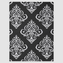 Create Your Own Custom B&W Damask