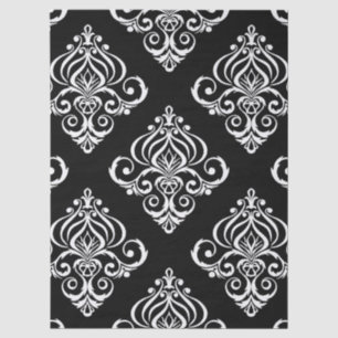 Create Your Own Custom B&W Damask Tissue Paper