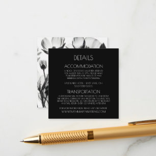 Create Your Own Custom B&W X-Ray Flowers Enclosure Card