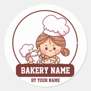 Create Your Own Custom Bakery Homemade with love Classic Round Sticker