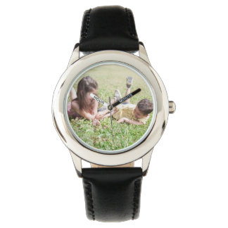 Create Your Own Custom Black Leather Strap Watch