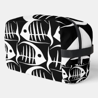 Create Your Own Custom Black & White Fishbones Dopp Kit
