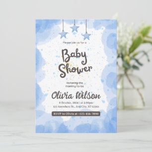 Create your own Custom Blue Baby Shower Invitation