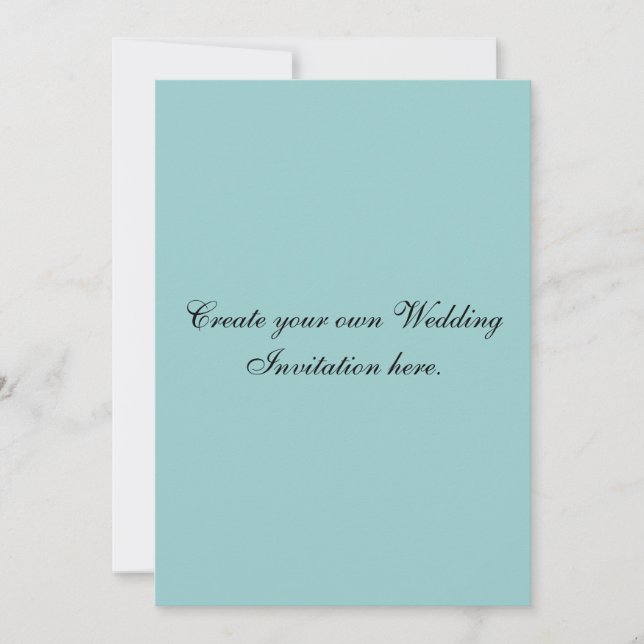 Create Your Own Custom Blue Wedding Invitations (Front)