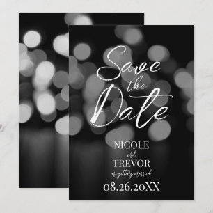 Create Your Own Custom Blurred B&W Bokeh Save The Date