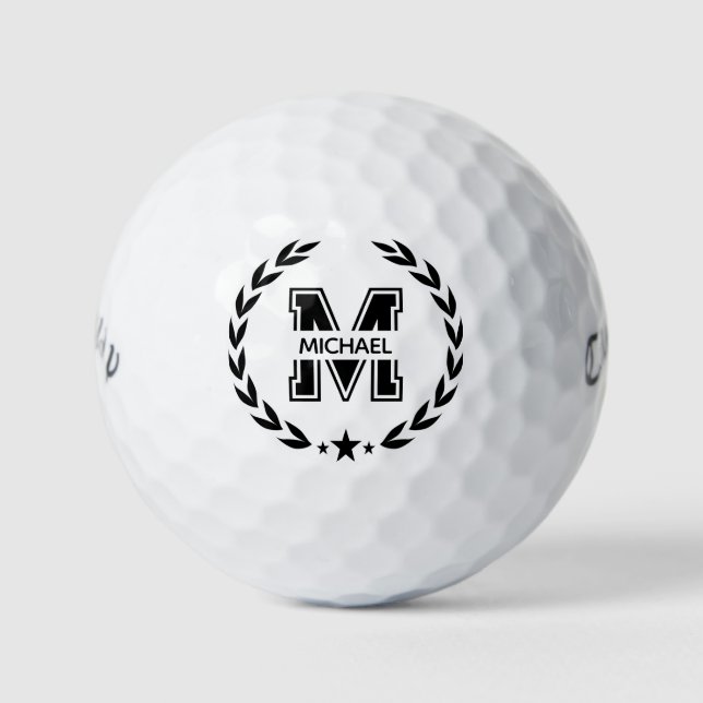 Create Your Own Custom Branded Monogram Golf Balls (Front)