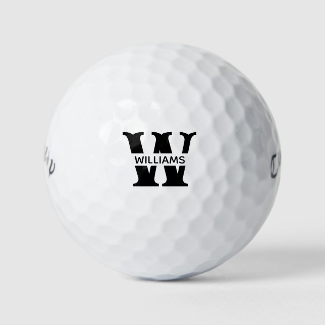 Create Your Own Custom Branded Monogram Golf Balls (Front)