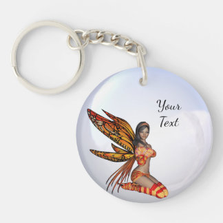 Create Your Own Custom Bubble Monarch Fairy Key Ring