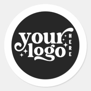 Create Your Own Custom Business Logo Classic Round Sticker