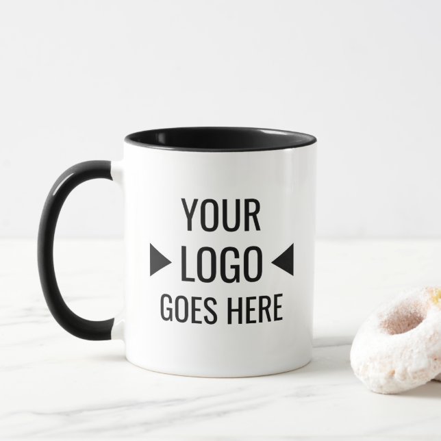 Create Your Own Custom Business Logo Coffee Mug (With Donut)