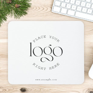 Create Your Own Custom Business Logo Modern White Mouse Mat