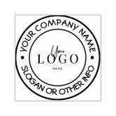 Custom Business Logo Slogan Self inking Stamp Zazzle