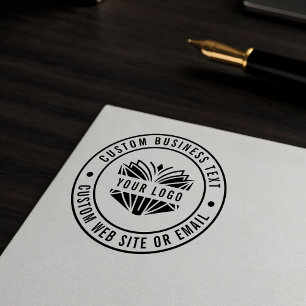Create Your Own Custom Business Name Logo Website Self-inking Stamp