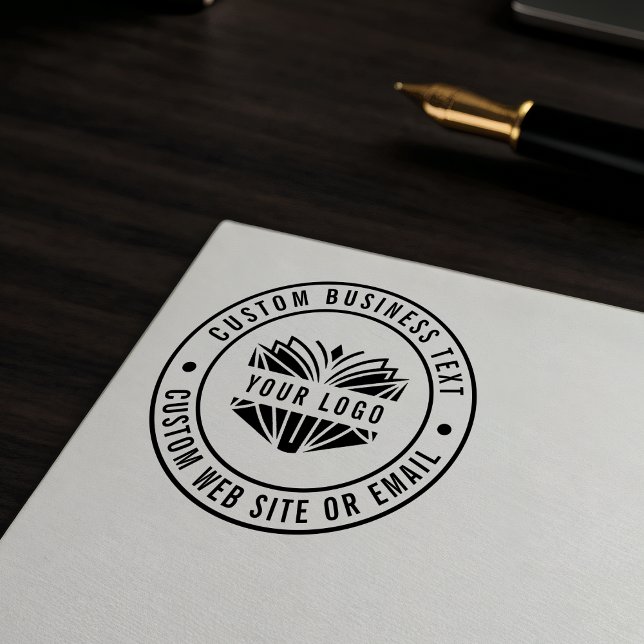 Create Your Own Custom Business Name Logo Website Self-inking Stamp (Creator Uploaded)