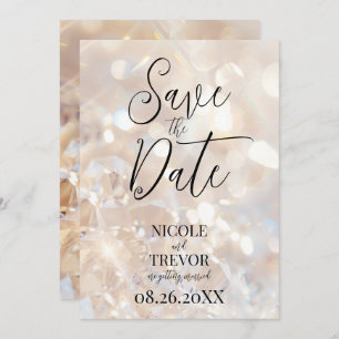 Create Your Own Custom Champagne Crystals Save The Date