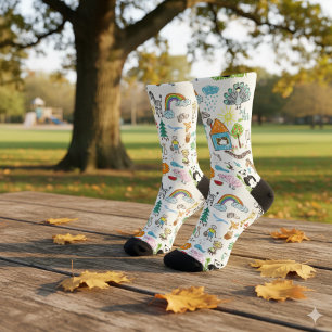 Create Your Own Custom Children drawings Cute Socks