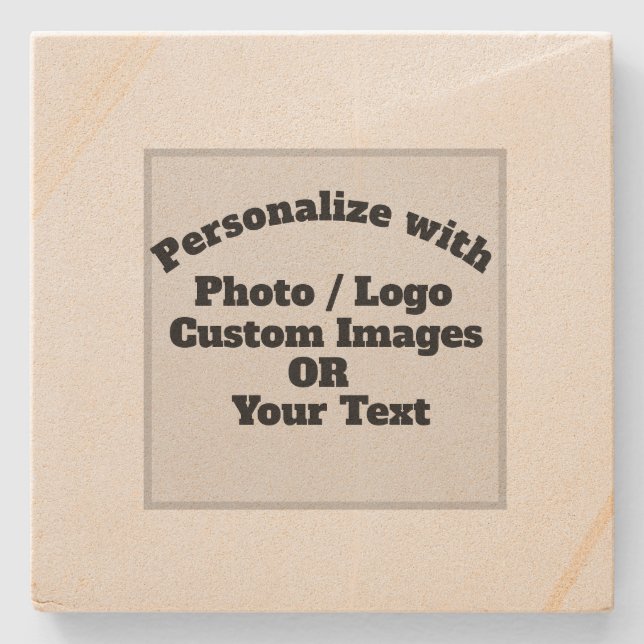 Create Your Own Custom Christmas Gift Personalised Stone Coaster (Front)