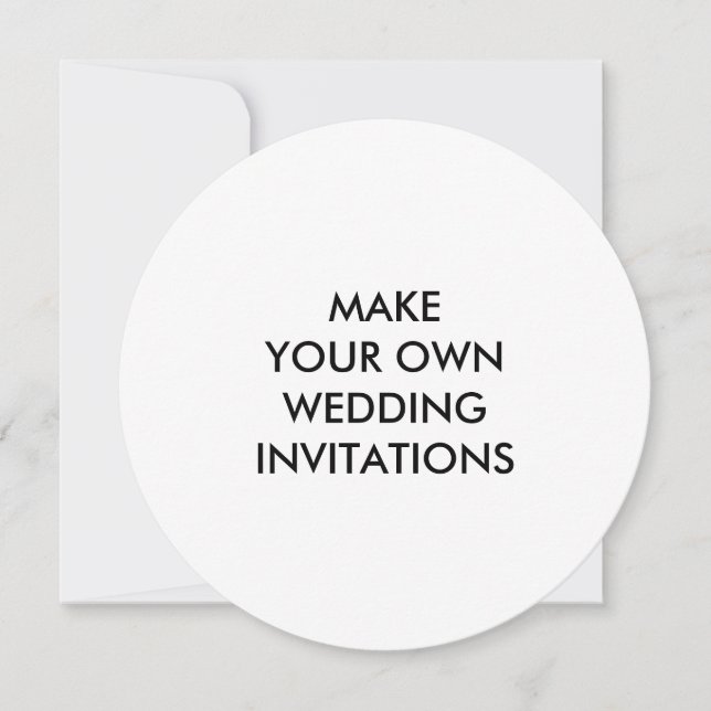 Create Your Own Custom Circle Wedding Invitations (Front)