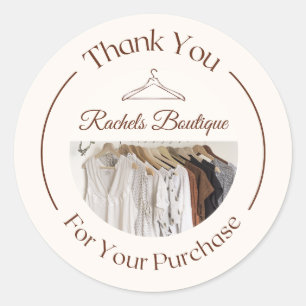 Create your own Custom Clothing Business Boutique Classic Round Sticker