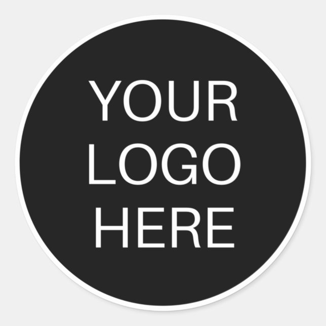Create your own Custom Company Business Logo Classic Round Sticker (Front)