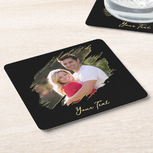 Create Your Own Custom Couple Photo Paper Coasters