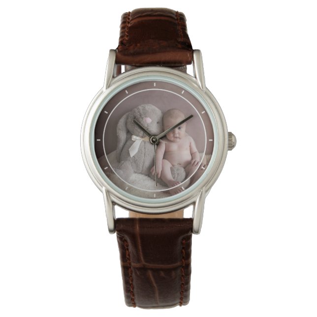 Create Your Own Custom Cute Family Photo Watch (Front)