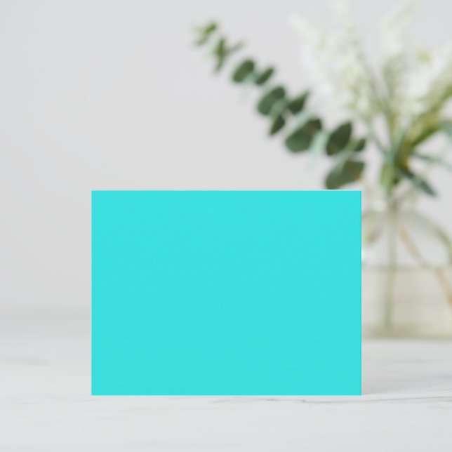 Create Your Own custom cyan Holiday Postcard (Standing Front)