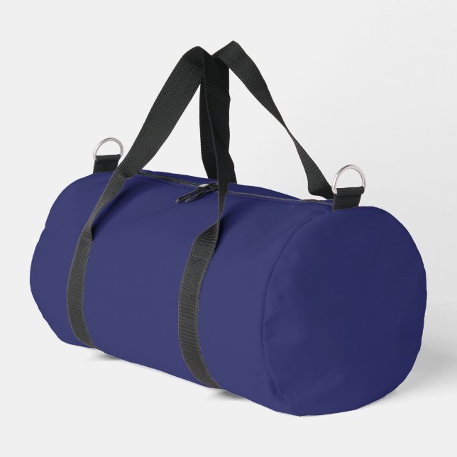 Create Your Own Custom Dark Blue Duffle Bag (Left Corner)