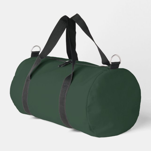 Create Your Own Custom Dark Green Duffle Bag (Left Corner)
