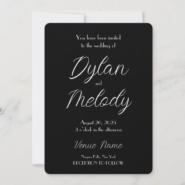 Create Your Own Custom Deep Bokeh Wedding Invitation (Front)
