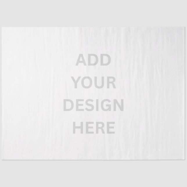 Create Your Own Custom Design 18lb White Tissue Paper (Front)