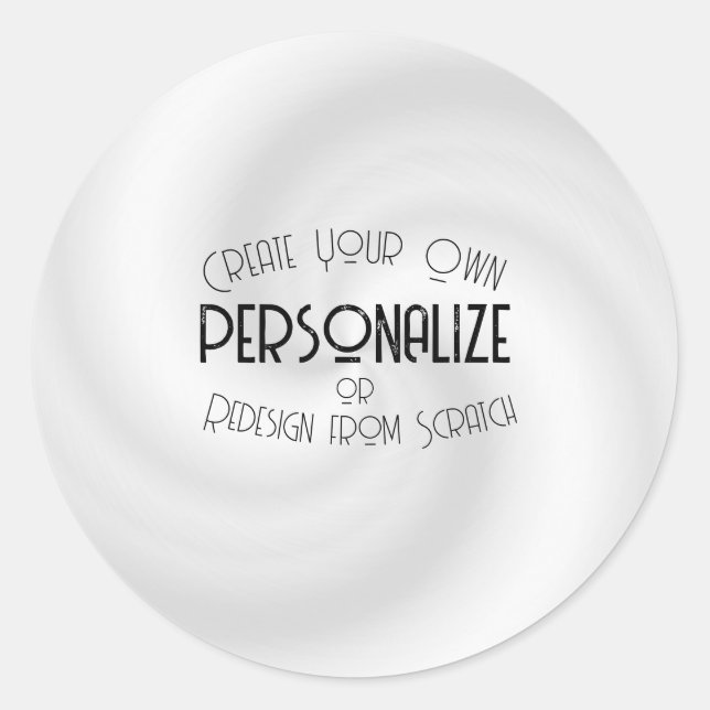 Create Your Own Custom Design Classic Round Sticker (Front)