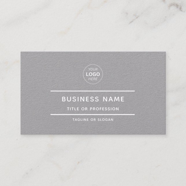 Create Your Own Custom Design Grey Paper Business Card (Front)