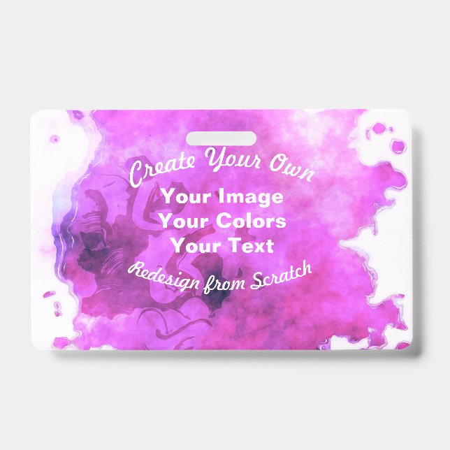 Create Your Own Custom Design ID Badge (Front)