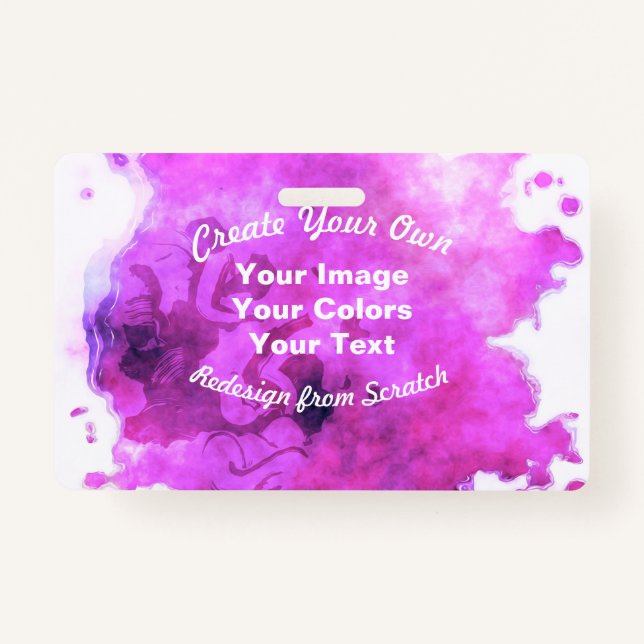 Create Your Own Custom Design ID Badge (Front)